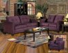 5900 Heather Sofa & Loveseat Set in Eggplant Fabric by Chelsea