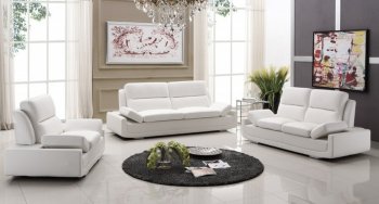 Souli Sofa in White Bonded Leather by American Eagle Furniture [AES-Souli White]