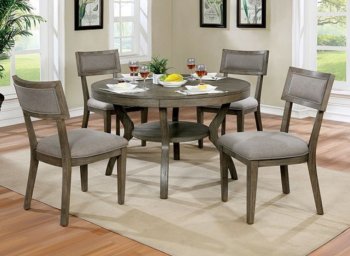 Leeds 5Pc Transitional Dining Room Set CM3387RT in Gray [FADS-CM3387RT-Leeds]