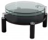 8174 Clear Glass Top Motion Cocktail Table by Chintaly