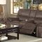 Hadden Recliner Sofa 9903DB-3 in Dark Brown by Homelegance