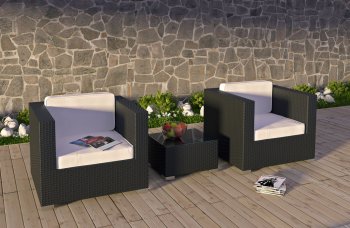 Burrow Outdoor Patio Sofa 3Pc Set Choice of Color by Modway [MWOUT-Burrow]