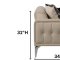 Loretto Sofa Bed in Cream Fabric by Bellona w/Options