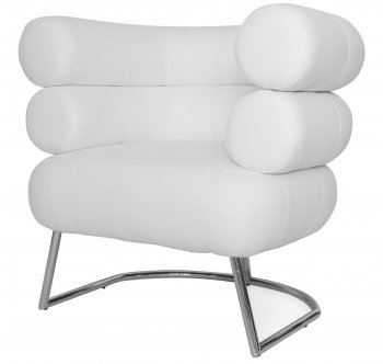 Mony Chair in White Leatherette by Whiteline Imports [WLCC-Mony White]