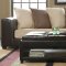 Scatter Back Contemporary Sectional Sofa w/Microfiber Seats