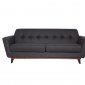 Luray Sofa LL90DGRW in Dark Grey Wool by LeisureMod w/Options