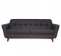 Luray Sofa LL90DGRW in Dark Grey Wool by LeisureMod w/Options