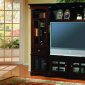 Black Cherry Finish Contemporary Cherry Hill Wall Unit