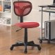 Red Mesh Backrest Modern Office Task Chair w/Gas Lift