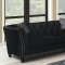 Abercarn Sofa CM6986 in Black Flannelette Fabric w/Options