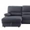 Trifora Motion Sectional Sofa 51605 in Dark Gray Fabric by Acme