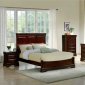 Warm Cherry Finish Contemporary Bedroom w/Optional Items