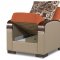 Mobimax Sofa Bed in Orange Fabric by Casamode w/Options