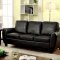 Hatton Sofa & Loveseat Set CM6321BK in Black Leatherette w/Opt