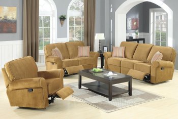 Tan or Olive Velvet Chenille Reclining Livng Room Sofa w/Options [HLS-U442M]