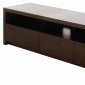 Dark or Natural Walnut Finish Modern Media Unit w/Three Drawers