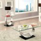 Orla II Coffee & 2 End Tables Set CM4726 in Silver & Black