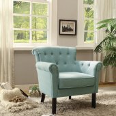 Barlowe Accent Chair 1193F3S in Blue Fabric by Homelegance