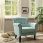 Barlowe Accent Chair 1193F3S in Blue Fabric by Homelegance