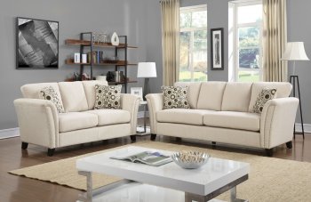 Campbell Sofa CM6095IV in Ivory Fabric w/Options [FAS-CM6095IV-Campbell]