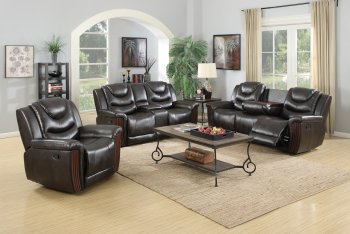 Brandy Reclining Sofa in Brown w/Optional Items [ADS-Brandy]