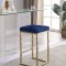 Nicola Counter Stool 906 Set of 2 Navy Velvet Fabric -Meridian