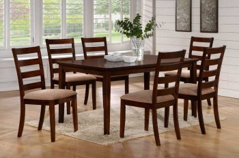 2435-60 Hale Dining Table by Homelegance in Walnut w/Options [HEDS-2435-60 Hale]