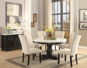 Nolan Dining Room 5Pc Set 72845 in Weathered Black by Acme [AMDS-72845-Nolan]