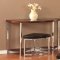 Metal, Wood & Glass Contemporary Coffee Table w/4 Ottomans