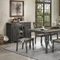 Hyacinth 7Pc Dining Set 5585-78 in Gray & Dark Oak - Homelegance