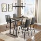 182621 5Pc Bar Set in Rustic Brown & Gunmetal by Coaster