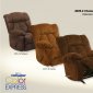 Choice of Color Fabric Modern Laredo Chaise Rocker Recliner