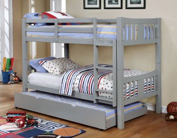 Cameron CM-BK929GY Bunk Bed in Gray w/Optional Trundle [FAKB-CM-BK929GY]