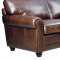 Havana Full Italian Leather Classic Sectional Sofa w/Rolled Arms