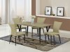 D794DT Dining Set 5Pc in Khaki & Black by Global w/D7772 Chairs