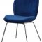 Paris Dining Chair 786 Set of 4 Navy Velvet Fabric by Meridian