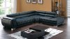 8095 Sectional Sofa in Black Bonded Leather