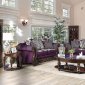 Emilia Sofa SM6419 in Purple Chenille Fabric w/Options