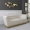 Bellini Sofa 669 in Cream Velvet Fabric by Meridian w/Options