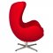 Egg Lounge Chair EG35RW in Red Wool by LeisureMod w/Options