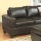 Cappuccino Bonded Leather Modern Sectional Sofa w/Ottoman