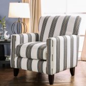 Bernadette Accent Chair SM8200-CH-ST in Striped Fabric