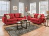 6950 Sofa & Loveseat Set in Killington Cayenne by Simmons