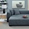 Jaylene Sectional Sofa CM6120 in Gray Linen Fabric w/Options