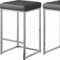 Nicola Counter Stool 905 Set of 2 Grey Faux Leather by Meridian