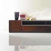 Bari TV Stand in Glossy Brown by J&M