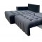 Neo Sectional Sofa in Black Fabric by ESF w/Bed & Storage