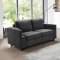 U9055 Sofa & Loveseat Set in Gunmetal Fabric by Global w/Options