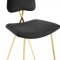 Ponder Bar Stool Set of 2 in Black Velvet by Modway