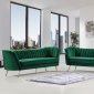 Margo Sofa 622 in Green Velvet Fabric by Meridian w/Options